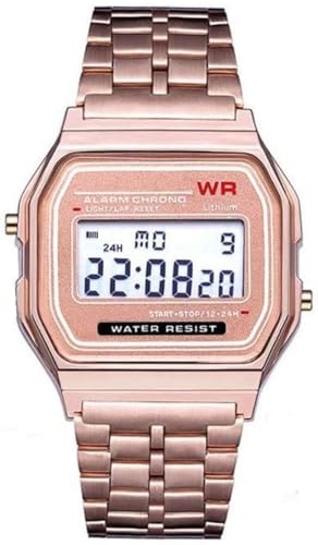 Image of Acnos Brand Digital 4 Colours Vintage Square Dial Unisex WR70ist Watch for Men Women Pack of 1 (WR70)