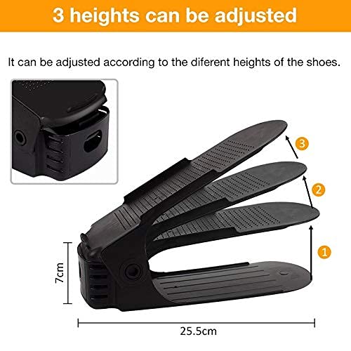 Envop Shoe Slots Organizer Space Saver Double Deck Shoe Rack Adjustable Shoe Slots for Closet Organization 2