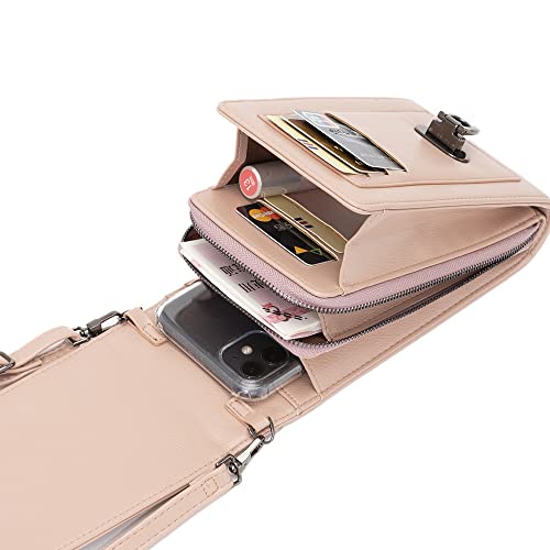 Leather Crossbody Bags for Women, Small Crossbody Phone Bags Cellphone Wallet Purse for Women, Fashion Rivet Bag3