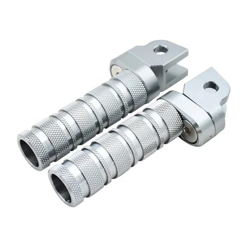 Motorrad CNC Pedal Fußrasten for Honda CBR600RR CBR1000RR VFR1200F VFR1200X for Kawasaki Z125 Z250 Z300 Z650(Silver)