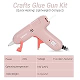 Mini Hot Glue Gun: DEKO 20W Hot Glue Gun with 60 pcs 7 mm x 120 mm Glue Sticks for School Projects, Hobbies, Crafting, DIY, Arts & Home Repairs on Wood, Fabric, Plastic & More,Pink - Image 4