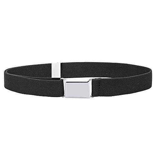 Buyless Fashion Kids Toddlers Baby Adjustable Elastic Stretch Belt with Silver Buckle