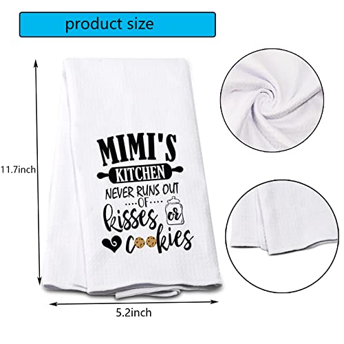 Pofull Mimi Gift Mimi Appreciation Gift For Mimi Kitchen Never Runs Out Of Kisses And Cookies Dish Towel (Mimi Towel) #TOP1