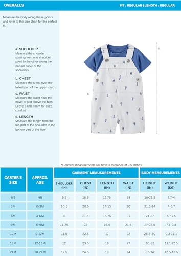 Image of Carter's Baby Boy 2-Piece Boat Striped Overall Set
