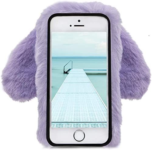 Custodia In Peluche A Forma Di Coniglio Per Honor Magic 4 Lite 5G, Soffice Con Orecchie E Strass, Colore Marrone, Con Supporto