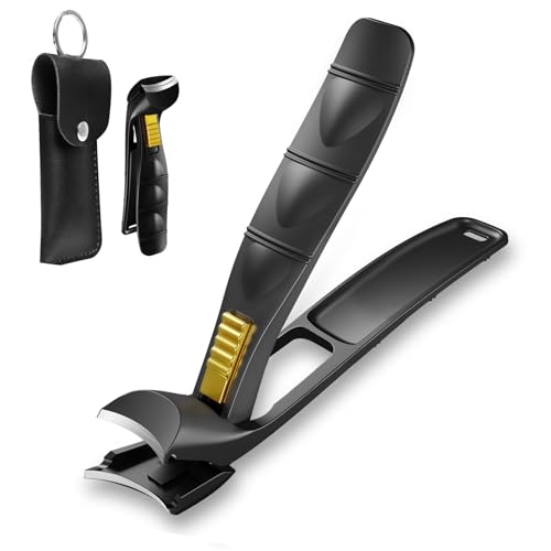 ILLFER Curved Toenail Clipper with Safety Lock Heavy Duty Thick Nail Cutter for Ingrown - image 1