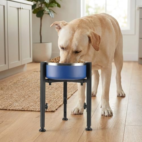 Support de gamelle pour chien réglable surélevé et antidérapant avec mangeoire - 5