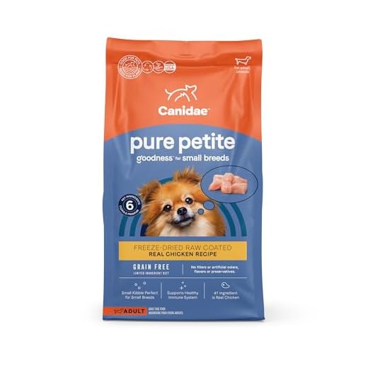 Canidae Pure Petite Premium Freeze-Dried Raw Coated Dog Food for Small Breeds, Real Chicken Recipe, 10 lbs, Grain Free