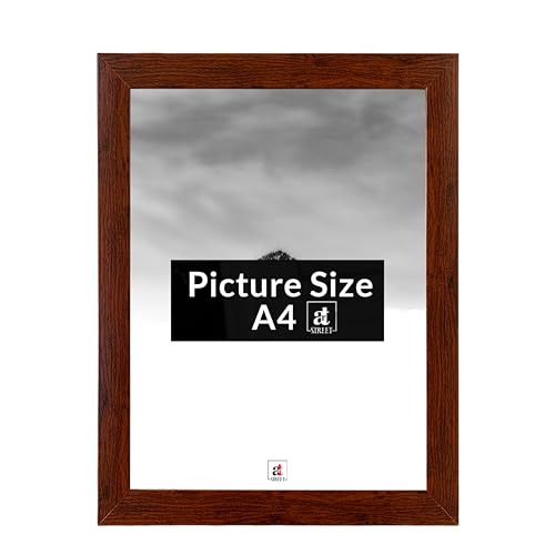 Image of Art Street Hanging Picture Frame for Wall Hanging Photo Frames for Wall Decoration Home Decor Photo Frame for Diwali Decoration Picture Frames A4 Size Brown 20x30 cm