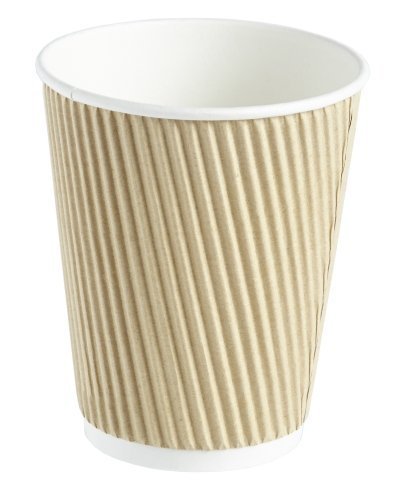 Belgravia 1 50 X Kraft 2 Ounce Ripple 3 Ply Disposable Insulated Paper Cups For Tea Coffee Cappuccino Hot Drinks