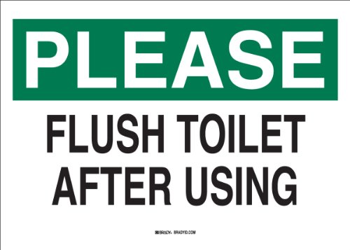 Panneau Flush Toilet After Use Plastique Brady 47518 Signalétique