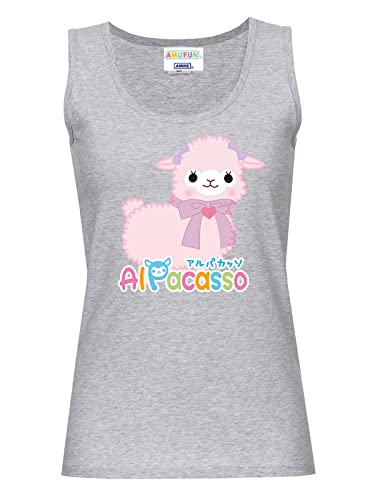 Nastrovje Potsdam Amufun Alpacasso - Camiseta de tirantes para mujer, color gris jaspeado, gris, S