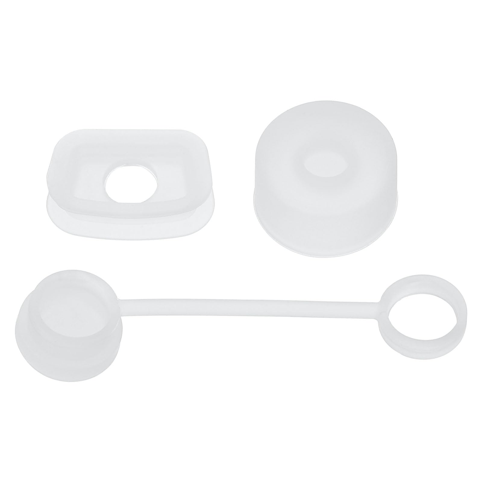 PATIKIL Silicone Spill Stopper for Straw Cup 1.0 40oz/ 30oz, Set of 3 Tumbler Accessories Including 1 Straw Cover Cap, 1 Square Spill Stopper and 1 Round Leak Stopper, Clear