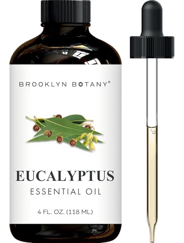 Brooklyn Botany Eucalyptus Essential Oil - Huge 4 Fl Oz - 100% Pure and Natural - Premium Grade with Dropper - for Aromatherapy and Diffuser