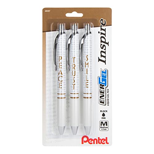 Pentel EnerGel Inspire, Bolígrafo Roller 0.7mm Negro x3 miniatura 1