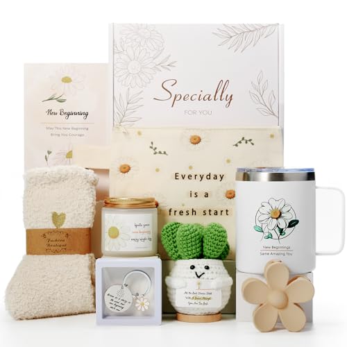 New Beginnings Gifts for Women Farewell Leaving Going Away Goodbye Retirement Gift Basket for Her Women Coworkers New Job Good Luck Moving On Graduation Divorce Housewarming Break Up Gifts