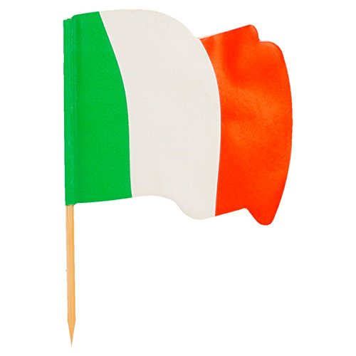 Garcia de Pou Flag Picks Italia in Box, Wooden, Assorted, 4 x 2.5 x 6.5 cm, Multicoloured
