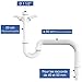 Variosan 11497 - Sifón de tubo flexible (1 1/2", 2 conectores de...