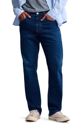 Roam Men's Mid Rise Relaxed Straight Leg Jeans, 34x302