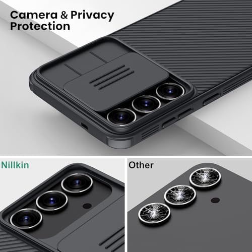 Image of Nillkin for Galaxy S25 Plus Case, [Camera Protection] with Slide Camera Cover, Slim Stylish Protective Case for Samsung Galaxy S25 Plus 5G 6.7 inch-Black