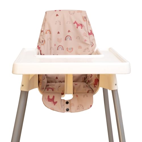 Image of High Chair Pad, for Baby High Chair Cushion Compatible with IKEA Antilop Soft and Comfortable Seat Cover Replacement Easy to Clean, DJ Pink