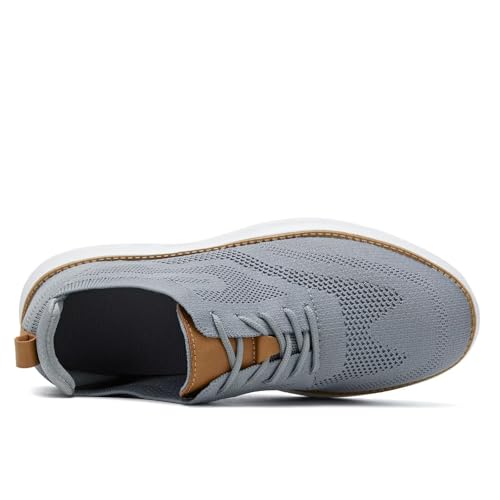 Image of Mens Casual Dress Oxfords Shoes Fashion Mesh Work Business Walking Sneakers Comfortable Lightweight Soft Sole