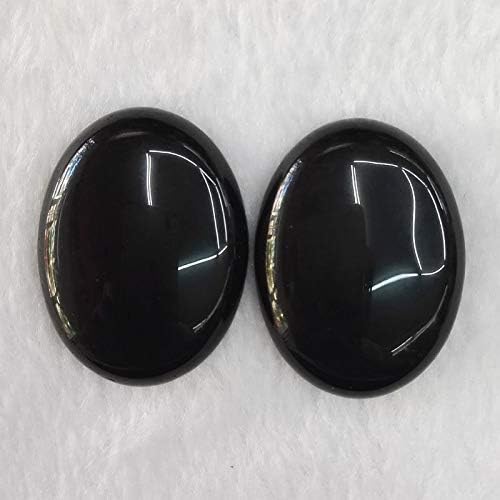 Calvas Wholesale 10pcs/lot 30x40mm Natural Black Onyx Stone Beads Oval CAB CABOCHON Teardrop Stone Beads