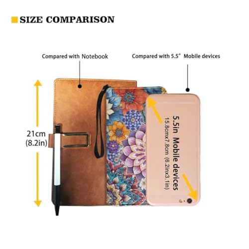 Bohemian Mandala Leather Wristlet Wallet for Women Portable Storage Bag Ethnic Style Fashion Travel Business Shopping Money Clips Handbag Purse2