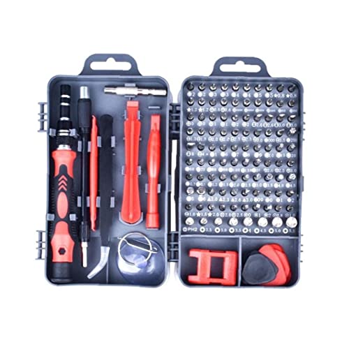 115 in 1 Screwdriver Set Screw Driver Bit Kit Multi-Function Precision Phone Repair Device Hand Tools Torx Hex Red Screwdriver