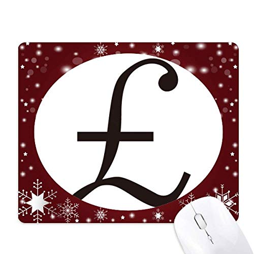 Tapis de souris d'hiver flocon de neige imprimé symbole kg monnaie