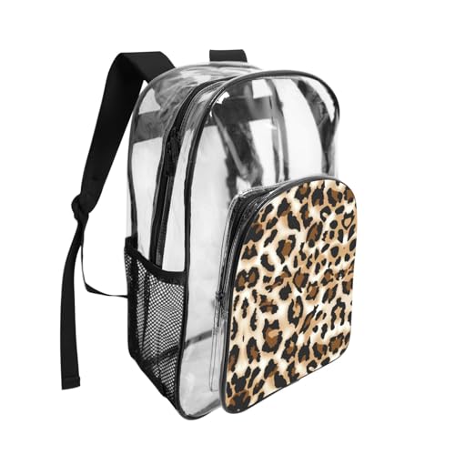 Sac à livres transparent résistant et sac de plage imprimé léopard - 2