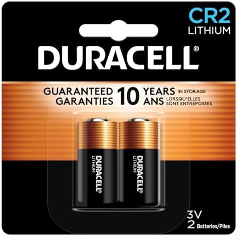 Duracell CR2 3V Lithium Battery, 2 Count (Pack of 1), CR2 Battery Lithium, High Power, Long-Lasting for Video and Photo Cameras, Lighting Equipment, and More