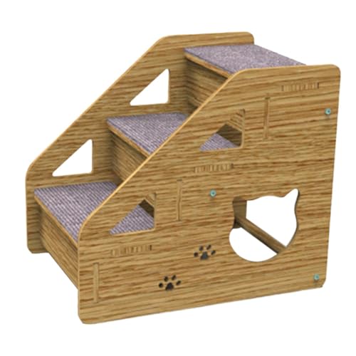 Folpus ペット 猫 ステップ 猫用 階段 3段 木 犬階段 犬用 スロープ 階段 ペット用 猫の階段ペット階段 ペット用階段ステップ 猫 犬用階段 ソファ 階段 猫 階段 犬 階段 猫ステップハウス犬スロープソフトペット用品高齢用滑り止め猫階段犬ステ