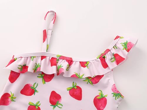 Girls One Piece Swimsuits Adjustable Double Strap for Kids Palm Tree Print Toddler Bathing Suit Size 2T-103