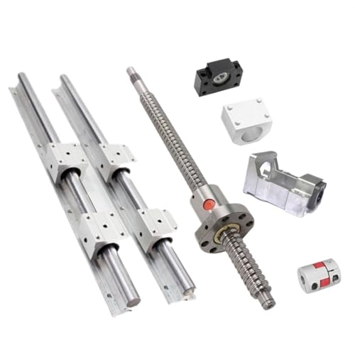 Metal Ball Screw nut end Processing Length 200mm-1000mm SFU1610 Ball Screw +Ball Nut+BKBF12 End Support+Coupling+DSG16H+ SBR12 Set Linear Rail(850mm)