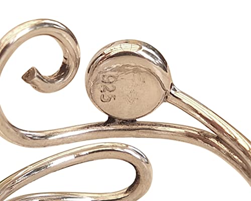 925 Sterling Silver Swirl 5Mm Reconstructed Turquoise Gemstone Toe Ring/Pinki Ring - Small Adjustable Dainty Handmade By Miya Jewelry Creactions #TOP7