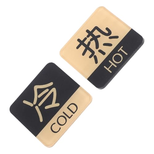 HEALEEP 2個 アクリル製ホットコールド蛇口インジケーターラベル 自己接着プ 防水耐久 家 ホテル 浴室洗面所用温水冷水表示シール