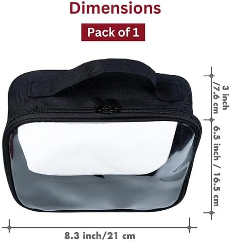 Miniatura 2 de Bolsas de maquillaje transparentes con cremallera, Negro -, Neceser transparente con cremallera