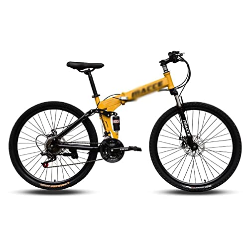 BaiHogi Profi-Rennrad, 26-Zoll-Rad-Falten-Mountainbike Kohlenstoffstahlrahmen 21/24 / 27 Geschwindigkeiten mit mechanischer Scheibenbremse for Erwachsene Herren Damen/Rot / 24 Geschwindigkeit