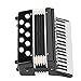 Cyrank Accordion Model Ornament, Metal Musical Instrument Model Accordion Display Ornament with Case Miniature Musical Replica Decoration