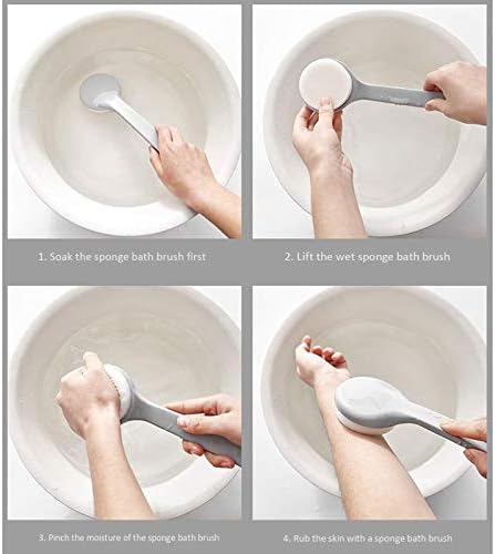 Dciustfhe Bath Body Skin LOTION APPLICATOR for Back Post-SHOWER Brush Sponge Pad - Image 3