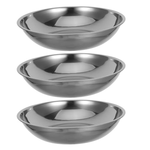 SEWACC Bandeja para Báscula Mecánica y Digital 3 Piezas Acero Inoxidable 25 CM para Pesar Alimentos y Uso en Entornos Farmacéuticos