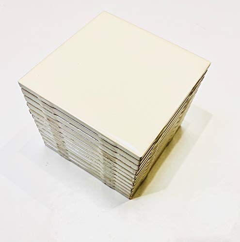 4x4 Almond 0135 Glossy Finish Ceramic Subway Tile Shower Walls Backsplash Made in USA (12.5SF Full Box 100PCS) - Thumbnail 3