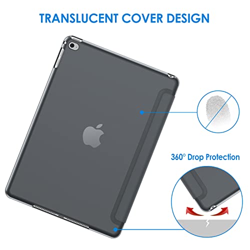 Image of JETech Case for iPad Air 2 (2nd Generation), Smart Cover Auto Wake /Sleep (Dark Grey)
