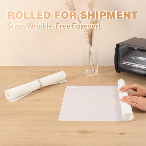 2 Pack Extra Thick 2MM Silicone Worktop Protector Mats, 60 × 40 cm Non-Stick Heat Resistant Countertop Cover, Large Silicone Kitchen Mat, White - Image 4