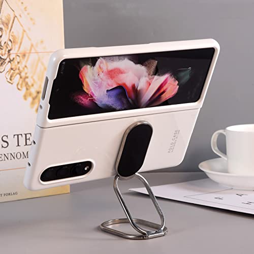 Coque en métal Z Fold 3 et 2 design épuré blanc Style 1