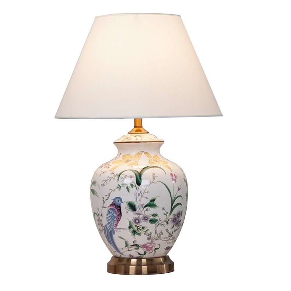 Hhmmei2024-23 Table Lamps Ceramic Study Table Lamp Living Room Simple Bedside Bedroom Decorative(Small)