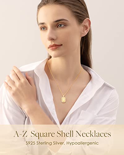 Etevon 925 Sterling Silver Pendant Necklaces Gold Initial Necklace For Women Girls Birthday Gift For Friends, Birthday Anniversary Christmas Jewelry Gifts For Her Wife Girlfriend(18K Real Gold Filled) #TOP3