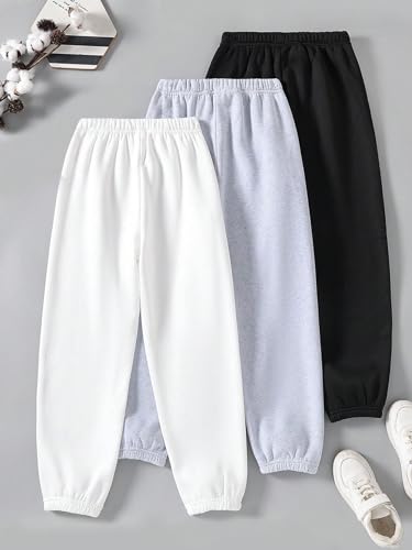 Floerns Boy's 3 Pcs Elastic Waist Graphic Print Active Jogger Sweatpants2