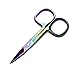 HIGH'S 2 Pcs Nail Scissors Kit Rainbow Colorful Stainless Steel Professional Mini Manicure Kit Cuticle Nipper and Nail Scissors Set Dead Skin Remover Tool